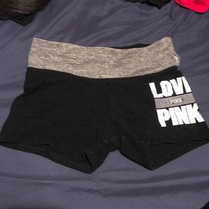 Pink yoga shorts
